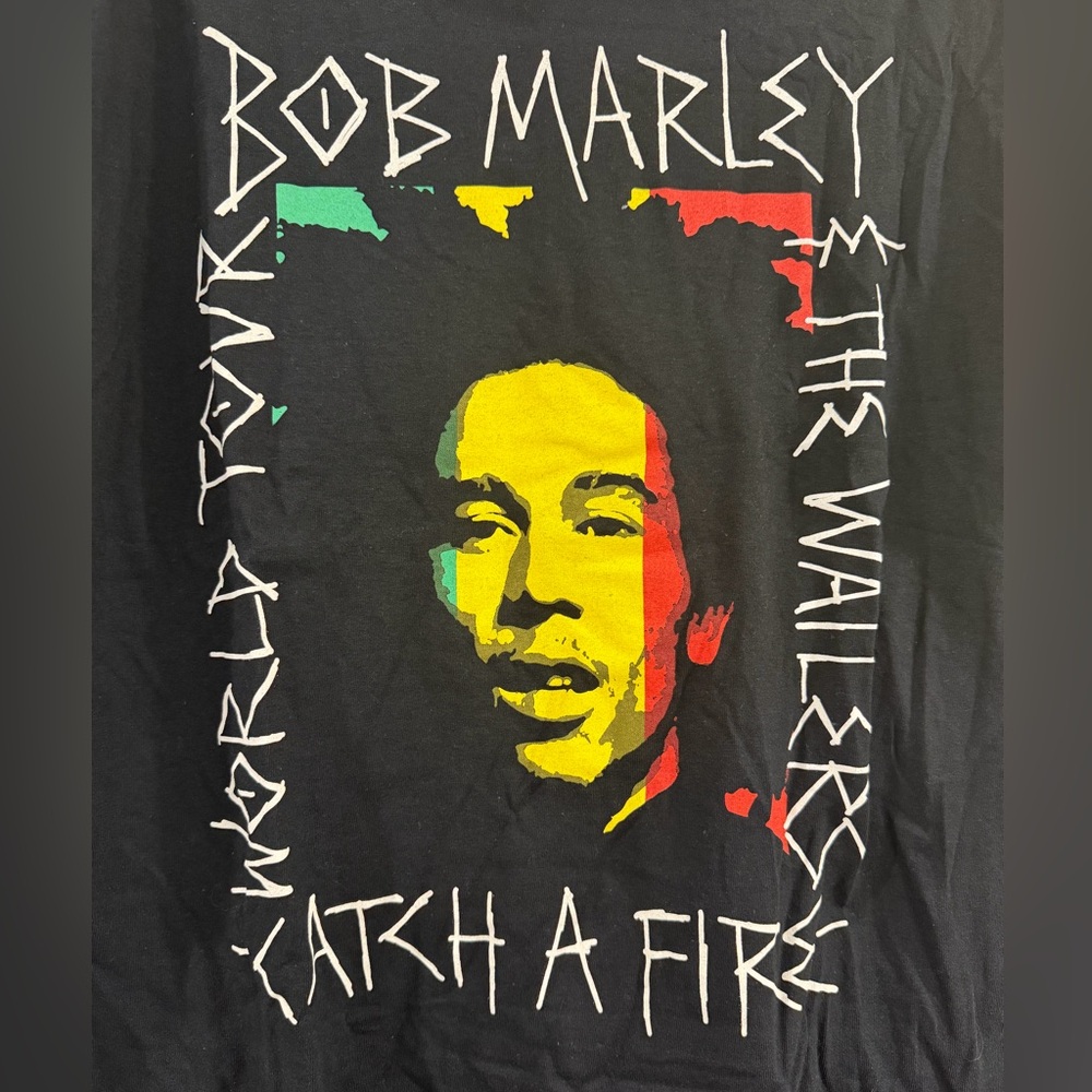 Zion Rootswear Bob Marley World Tour Tee - Black - Picture 2 of 4